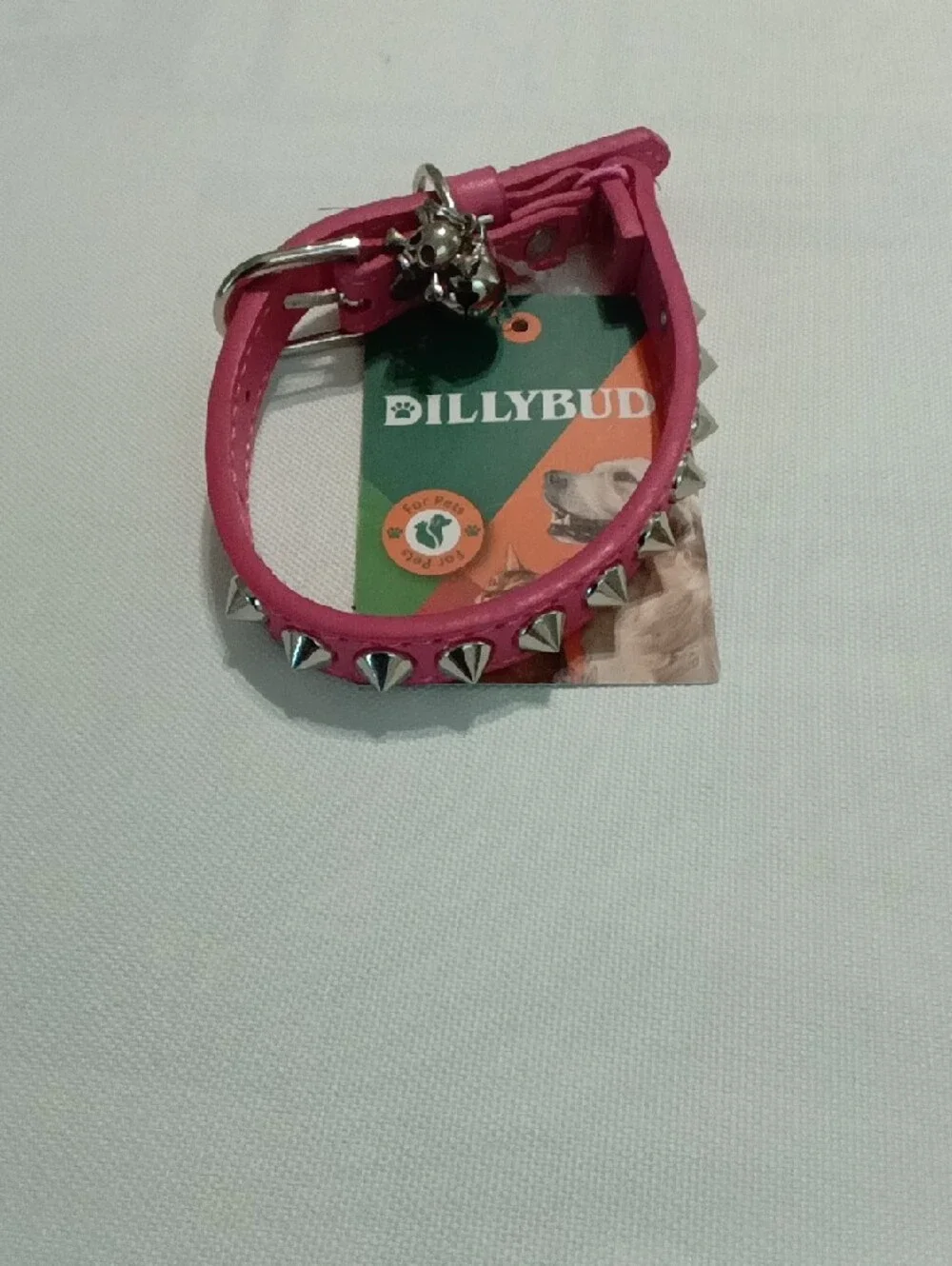 Pink Spiked Leather 😺 Cat Collars for Boy Girl Size S